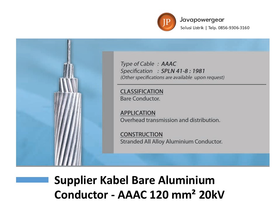 Supplier Kabel Bare Aluminium Conductor – AAAC 120 mm² 20kV